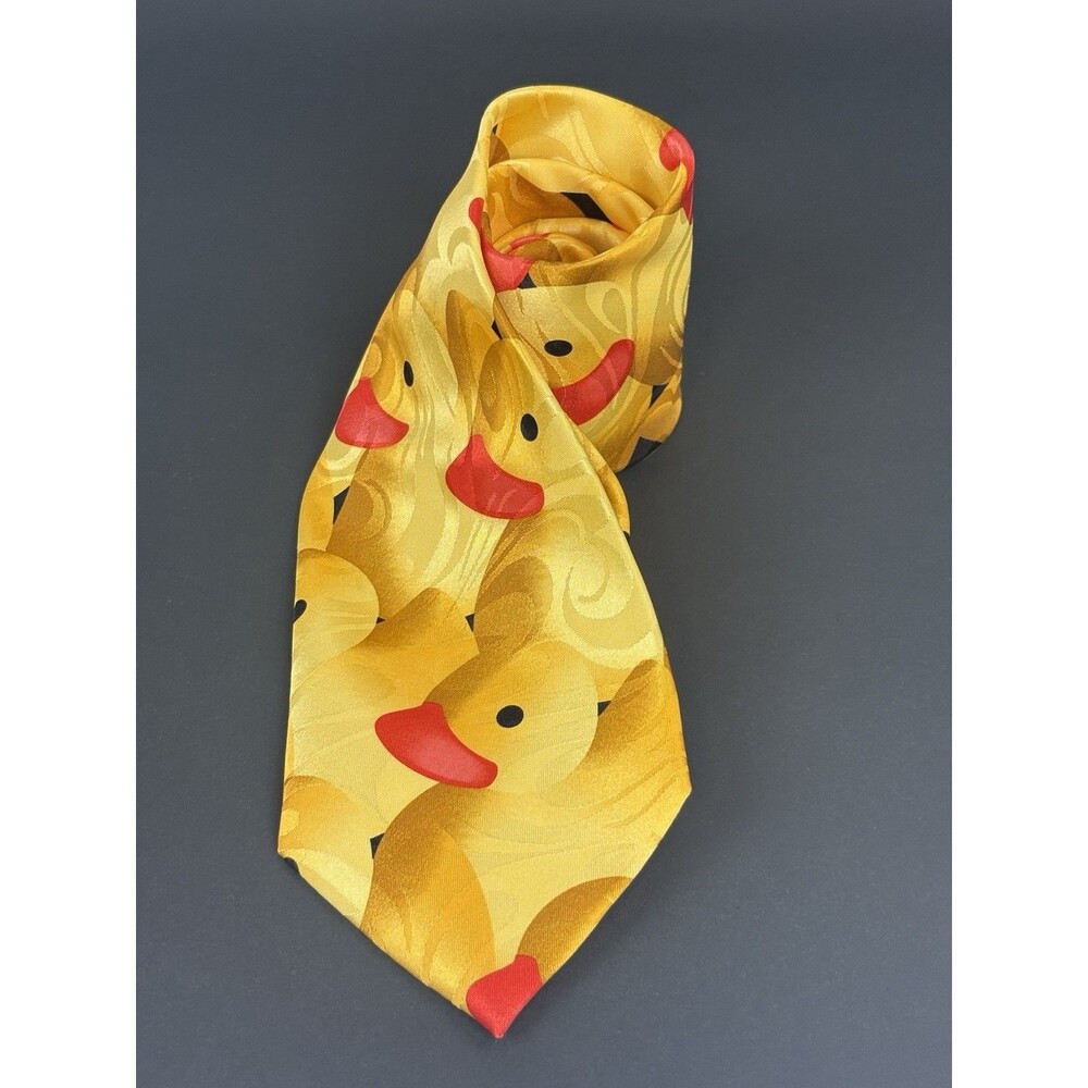 Vintage 2002 Ralph Marlin “Just Ducky” Men’s Necktie Jeep Wave Ducking Gift NWOT